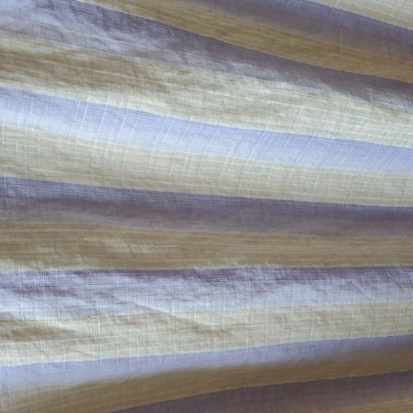 Tommy Bahama lavender and yellow stripe button down 100% linen XL SS - Picture 13 of 13